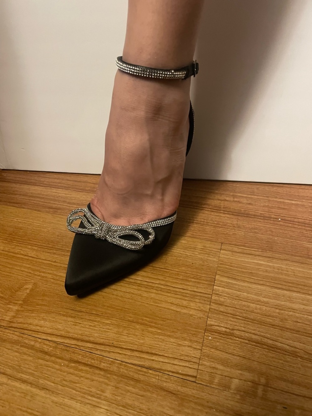 BCBGeneration Black Heels with Silver Accents - Picture 4 of 6